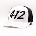 White Brim-White 412 Hat